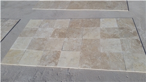 Durango Paredon Travertine 12x12x3/8", Beige Travertine Tiles & Slabs Mexico