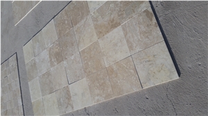 Durango Paredon Travertine 12x12x3/8", Beige Travertine Tiles & Slabs Mexico
