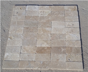 Paredon Durango Travertine Small Size, Mexico Beige Travertine