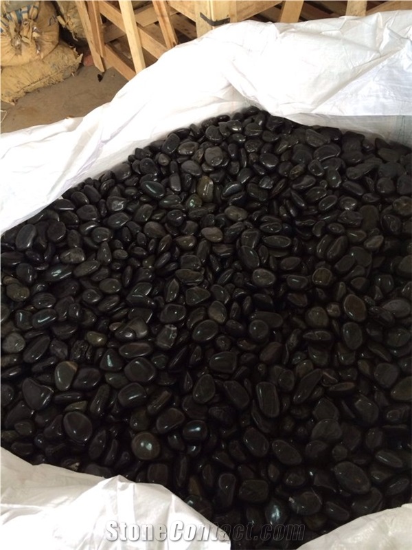Black Polished Pebbles,Natural River Stone,A Quality Pure Black Pebbles