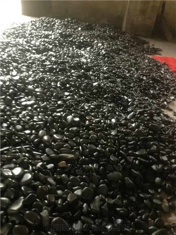 Black Polished Pebbles,Natural River Stone,A Quality Pure Black Pebbles