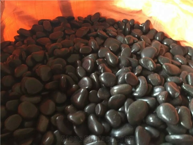 Black Polished Pebbles,Natural River Stone,A Quality Pure Black Pebbles