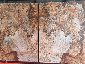 Delicatus Gold Granite Slabs & Tiles, Brazil Yellow Granite