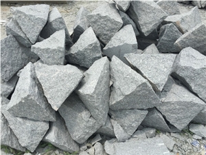 G603 Granite Triangle Cube Stone,Natural Split Cobble Stone