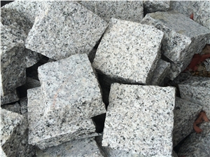 G603 Silver Grey Cobble Stone,Bush-Hammered Paving Stone for Walkway Pavers