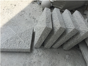 G603 Silver Grey Granite Capping,Bush Hammered Pillar Caps