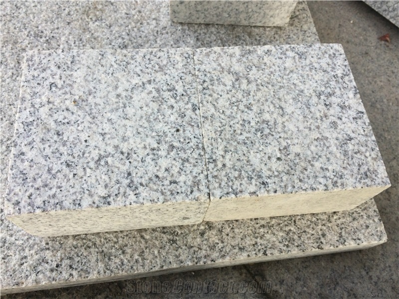 G603 Silver White Granite Flamed Cobble Stone,Natural Split Cube Stone