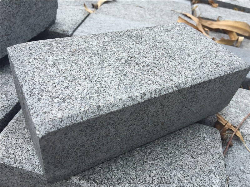 G654 Dark Grey Cobble Stone,Flamed Top Cube Stone,Paving Stone