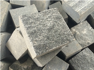 G654 Dark Grey Split Face Cobble Stone,Cube Stone