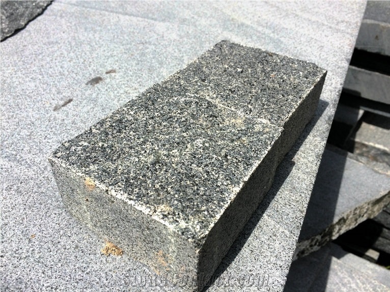 G654 Dark Grey Split Face Cobble Stone,Cube Stone