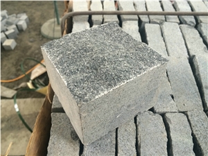 G654 Dark Grey Split Face Cobble Stone,Cube Stone