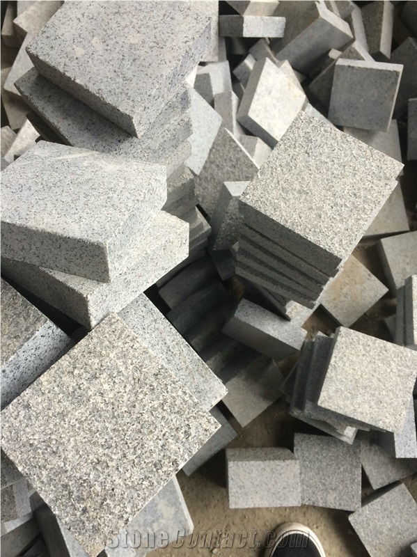 G654 Grey Granite Flamed Cobble Stone,Paving Stone