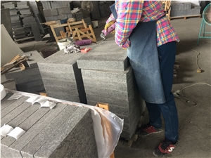 G684 Black Basalt Flamed Deck Step Stone,Outdoor Stair Treads