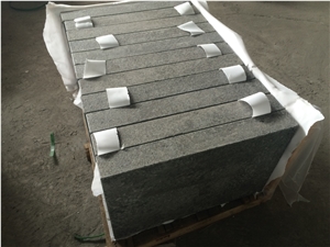 G684 Black Basalt Flamed Deck Step Stone,Outdoor Stair Treads