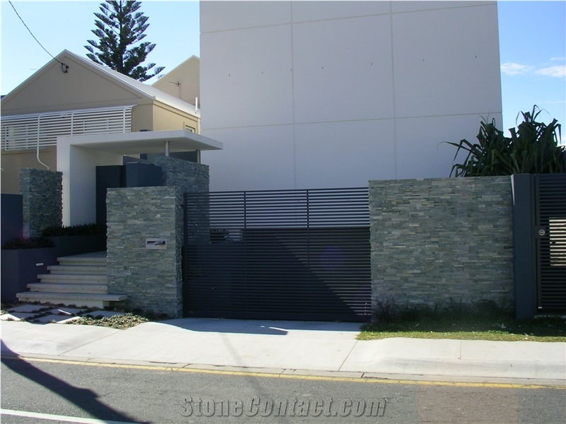 Green Slate Cultured Stone,Ledge Stone for Wall Cladding