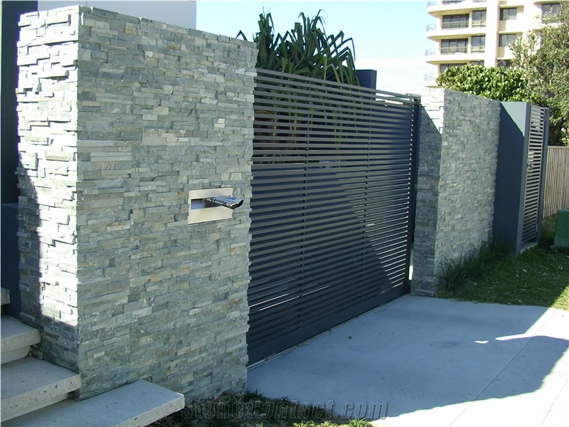 Green Slate Cultured Stone,Ledge Stone for Wall Cladding