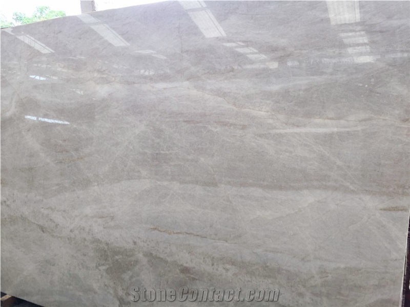 Perla Venata White Quartzite Slab, Brazil White Quartzite