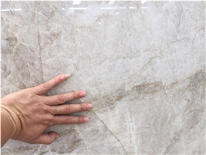 Perla Venata White Quartzite Slab, Brazil White Quartzite