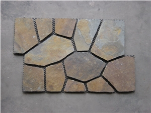 Random Rusty Slate Pavers Flagstone,Back Netting Tiles