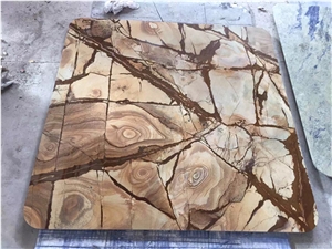 Stone Wood Quartzite Slabs & Tiles, Brazil Yellow Quartzite