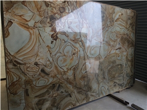 Stone Wood Quartzite Slabs & Tiles, Brazil Yellow Quartzite