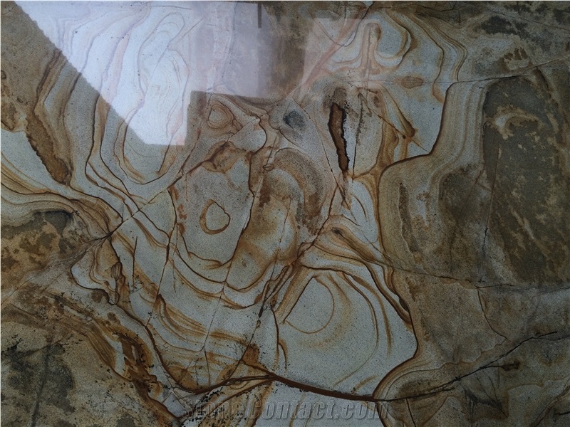Stone Wood Quartzite Slabs & Tiles, Brazil Yellow Quartzite