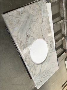 White Quartzite Bathroom Bathroom Countertop,Bath Top