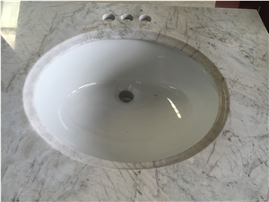 White Quartzite Stone Vanity Tops,Bath Washing Top