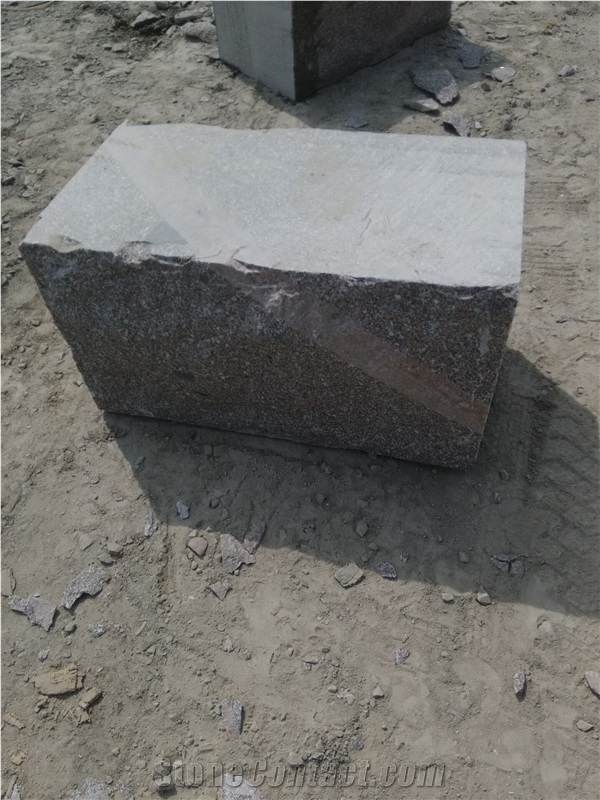 Pink Granite Wall Block,Retaining Wall,Garden Wall