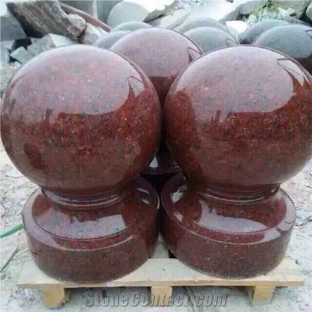 Granite Ball, Stone Ball, Multicolor Granite Ball Decoration, Landscape Ornament, Landscape Design, Garden Decoration, Garden Design, Granite Parking Stone Ball,Stopping Stone