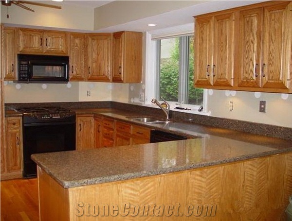 L Shape Granite Kitchen Tops, Carioca Gold Granite Kitchen Bar Top, Brazil Yellow Granite Countertops, Semi-Bullnose Kitchen Bar Top, Custom Countertops, Island Tops, Polished Worktops, Bar Tops, Desk