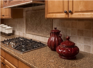 L Shape Granite Kitchen Tops, Carioca Gold Granite Kitchen Bar Top, Brazil Yellow Granite Countertops, Semi-Bullnose Kitchen Bar Top, Custom Countertops, Island Tops, Polished Worktops, Bar Tops, Desk