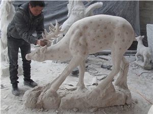 Sika Deer Sculpture,Animal Sculptures, Garden Decoration, Statues, Garden Sculptures, Landscape Sculptures, Sculpture Ideas,Stone Sculpture, Granite Sculpture