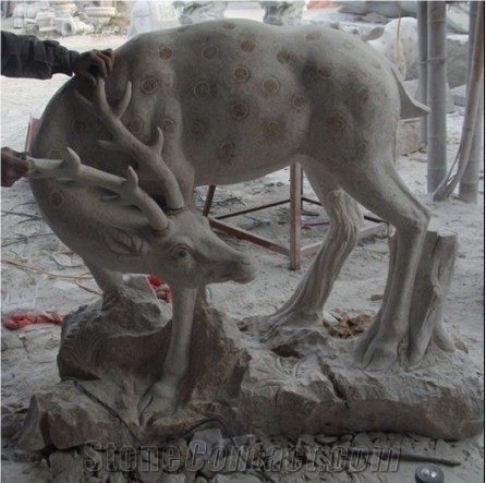 Sika Deer Sculpture,Animal Sculptures, Garden Decoration, Statues, Garden Sculptures, Landscape Sculptures, Sculpture Ideas,Stone Sculpture, Granite Sculpture