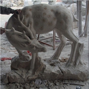 Sika Deer Sculpture,Animal Sculptures, Garden Decoration, Statues, Garden Sculptures, Landscape Sculptures, Sculpture Ideas,Stone Sculpture, Granite Sculpture