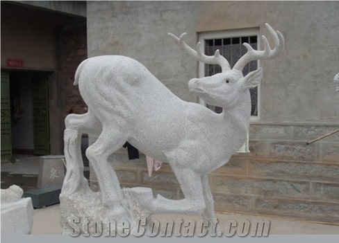 Sika Deer Sculpture,Animal Sculptures, Garden Decoration, Statues, Garden Sculptures, Landscape Sculptures, Sculpture Ideas,Stone Sculpture, Granite Sculpture