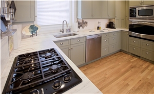 Eureka Calacatta Danby Marble Perimeter Countertop and Island Top