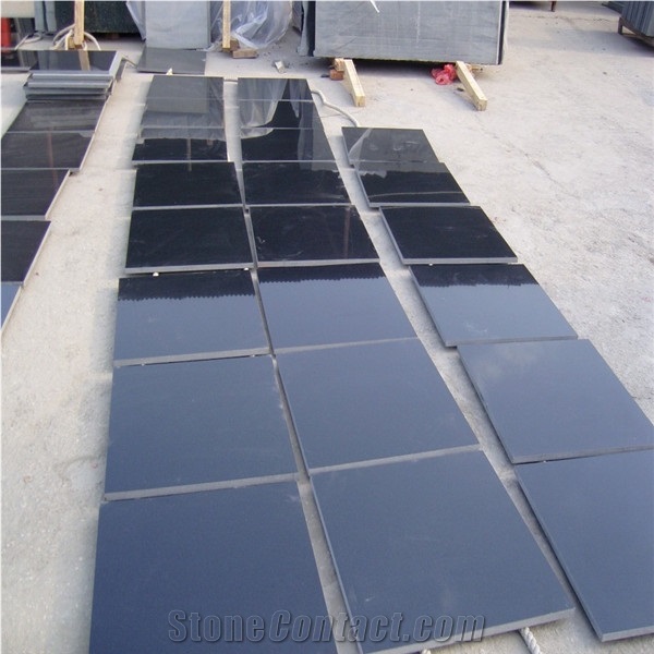 China Nero Assoluto Granite Slab Cut to Size Tile ,Shanxi Black Granite