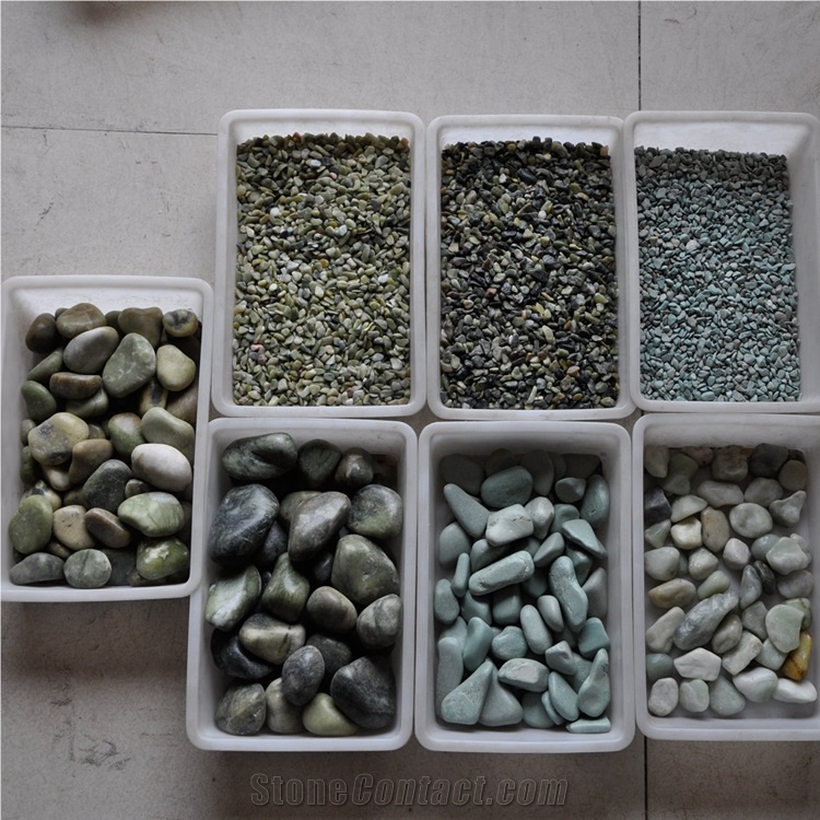 Green Polished Pebble Stone Best Qualitity