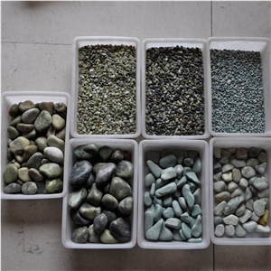 Green Polished Pebble Stone, River Stone