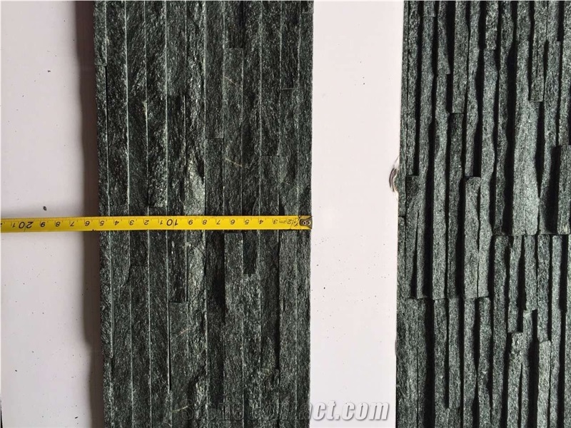 Natural Black Quartzite Cultured Stone for Wall Clading Flooring Tiles