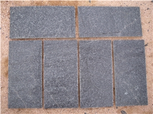Natural Black Quartzite Cultured Stone for Wall Clading Flooring Tiles