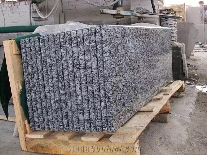 Sea Wave Flower Granite Spray White Granite Tiles & Slabs