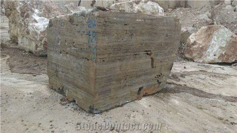 Titanium Travertine Blocks, Grey Travertine Blocks