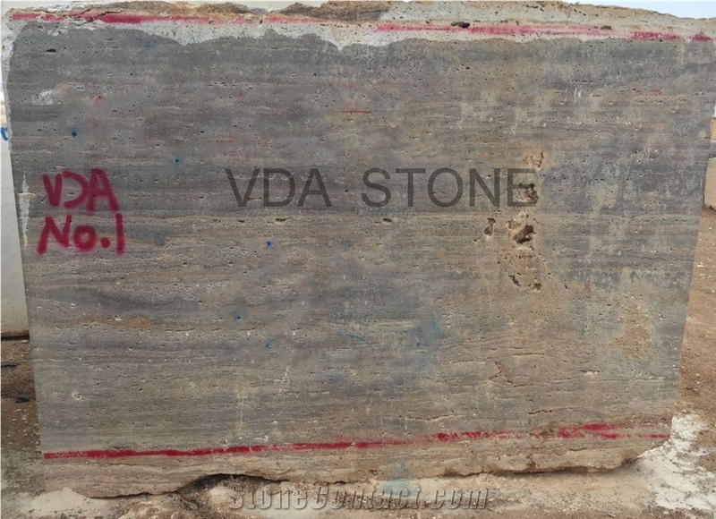 Iran Silver Grey Travertine Blocks