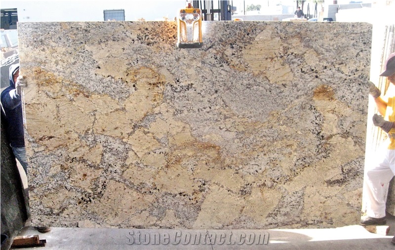 Delicatus Gold Granite Slabs & Tiles, Brazil Yellow Granite