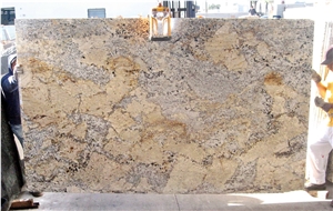Delicatus Gold Granite Slabs & Tiles, Brazil Yellow Granite