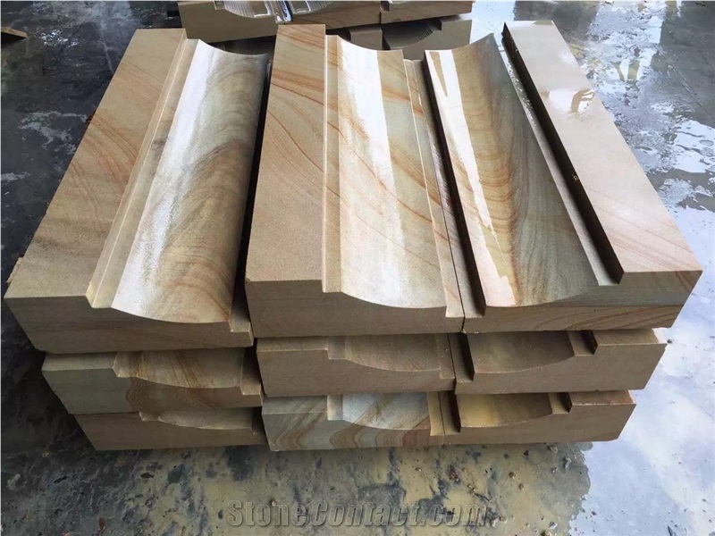 Honed Yellow Wood Sandstone Slabs and Sandstones Tiles
