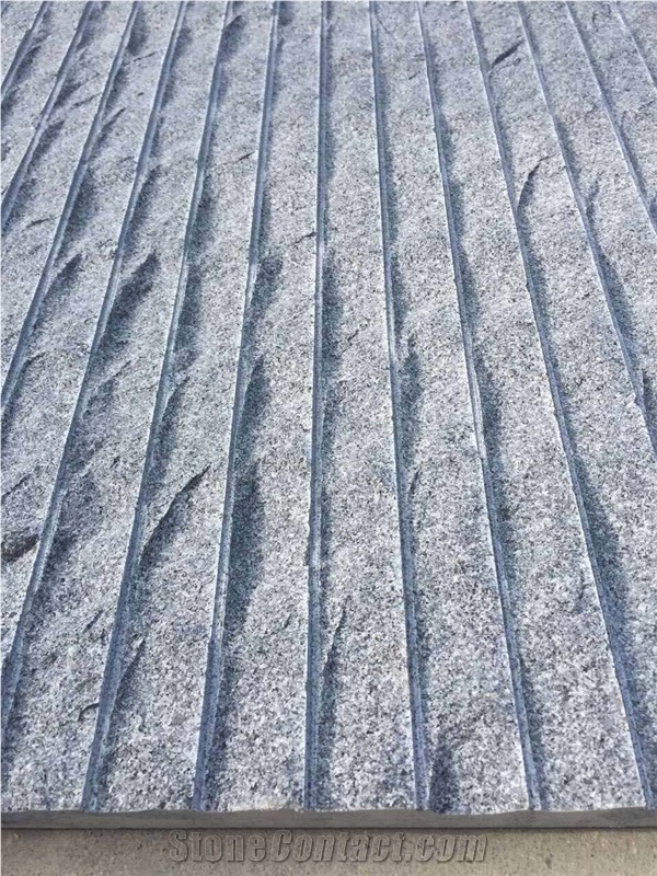 Rough Dark Grey G654 Granite Tiles Waterflow