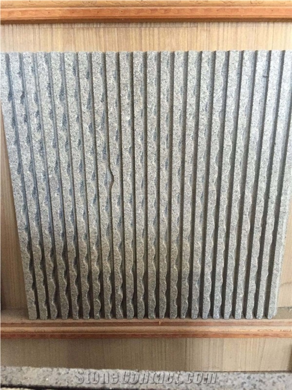 Rough Dark Grey G654 Granite Tiles Waterflow